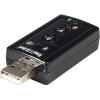 StarTech.com Virtual 7.1 USB Stereo Audio Adapter External Sound Card – Sound card – stereo – USB 2.0 – ICUSBAUDIO7,Black