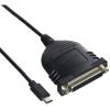 StarTech.com USB C to Parallel Printer Cable – DB25 Female Port for IEEE1284 Printers – Bus Powered – Printer Cable Adapter – USB to DB25 (ICUSBCPLLD25), Black, 6ft(Prolific Parallel)