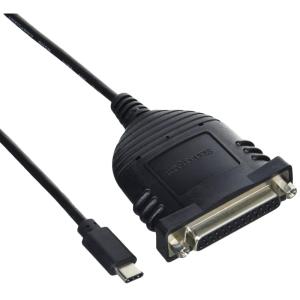 StarTech.com USB C to Parallel Printer Cable – DB25 Female Port for IEEE1284 Printers – Bus Powered – Printer Cable Adapter – USB to DB25 (ICUSBCPLLD25), Black, 6ft(Prolific Parallel)