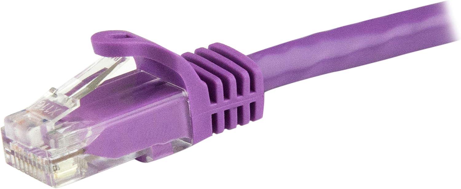 image:imageStarTechcom 15m CAT6 Ethernet Cable Yellow CAT 6 Gigabit Ethernet Wire 650MHz 100W PoE RJ45 UTP Category 6 NetworkPatch Cord Snagless wStrain Relief Fluke Tested ULTIA Certified N6PATC15MYLPurple