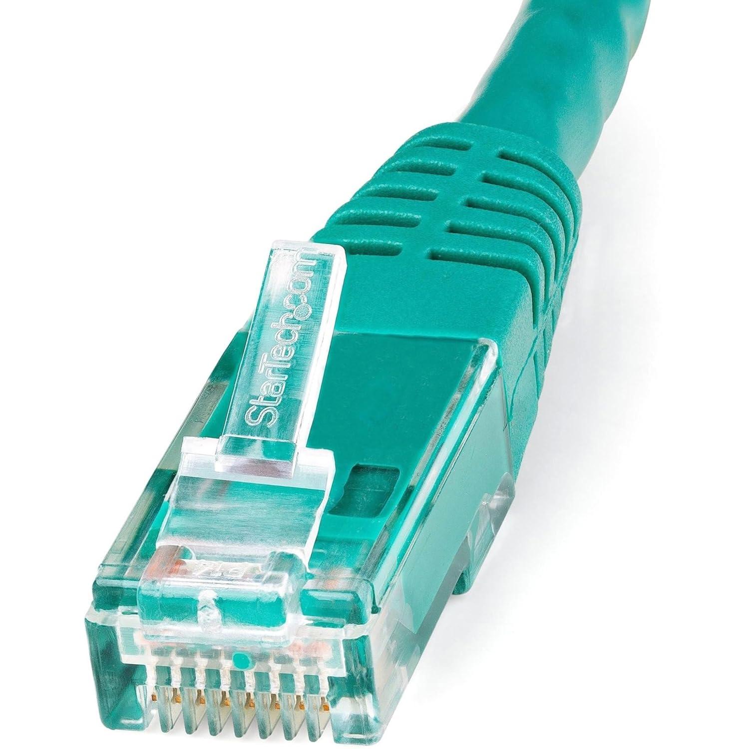 image:imageStarTechcom 20ft CAT6 Ethernet Cable Orange CAT 6 Gigabit Ethernet Wire 650MHz 100W PoE RJ45 UTP Molded Category 6 NetworkPatch Cord wStrain ReliefFluke Tested ULTIA Certified C6PATCH20ORGreen