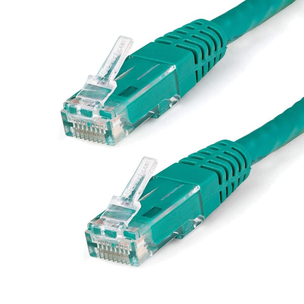 image:imageStarTechcom 20ft CAT6 Ethernet Cable Orange CAT 6 Gigabit Ethernet Wire 650MHz 100W PoE RJ45 UTP Molded Category 6 NetworkPatch Cord wStrain ReliefFluke Tested ULTIA Certified C6PATCH20ORGreen