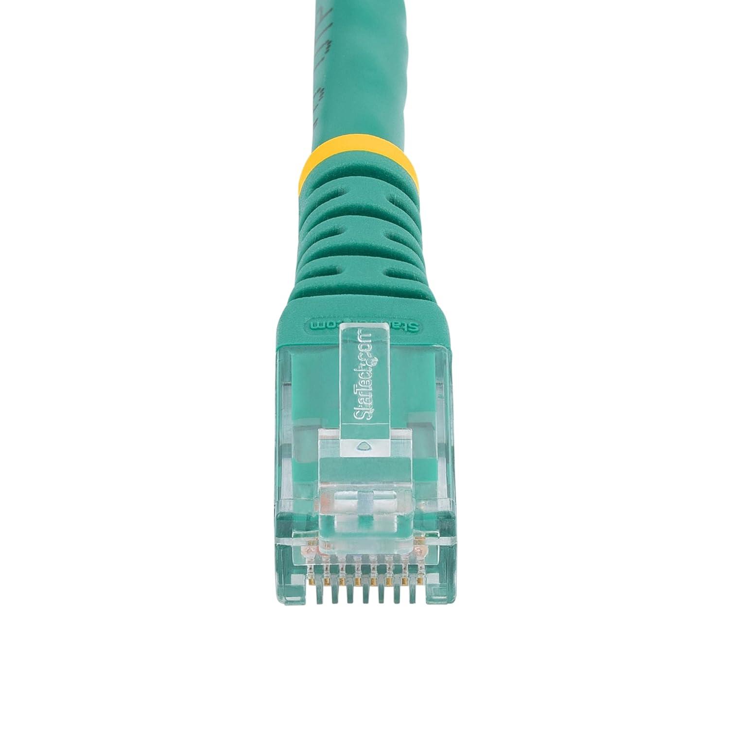 image:imageStarTechcom 20ft CAT6 Ethernet Cable Orange CAT 6 Gigabit Ethernet Wire 650MHz 100W PoE RJ45 UTP Molded Category 6 NetworkPatch Cord wStrain ReliefFluke Tested ULTIA Certified C6PATCH20ORGreen