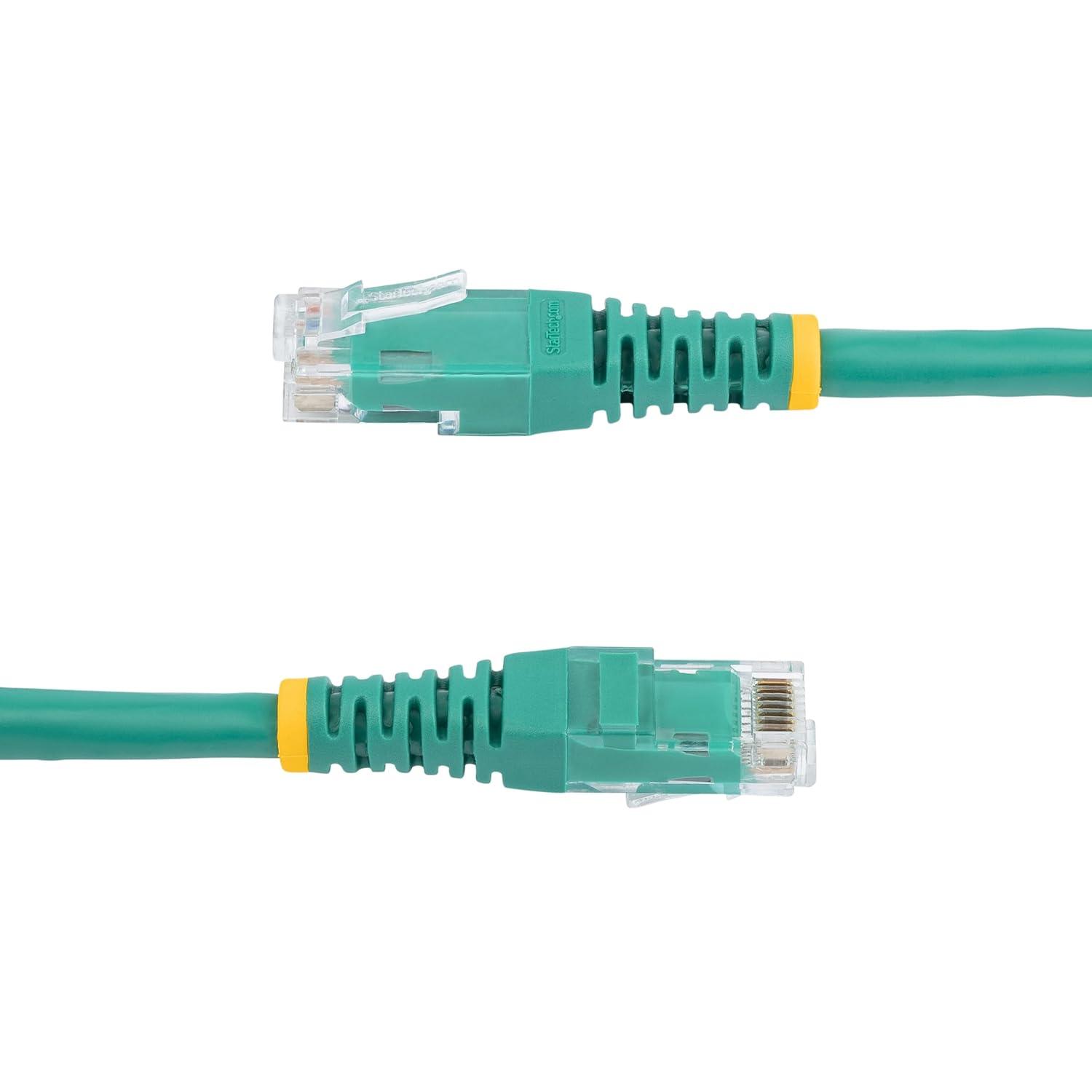image:imageStarTechcom 20ft CAT6 Ethernet Cable Orange CAT 6 Gigabit Ethernet Wire 650MHz 100W PoE RJ45 UTP Molded Category 6 NetworkPatch Cord wStrain ReliefFluke Tested ULTIA Certified C6PATCH20ORGreen