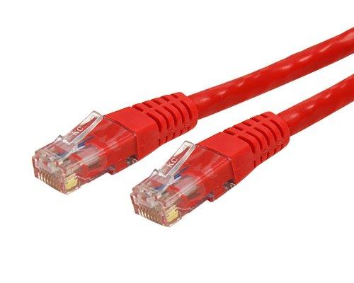 image:imageStarTechcom 20ft CAT6 Ethernet Cable Orange CAT 6 Gigabit Ethernet Wire 650MHz 100W PoE RJ45 UTP Molded Category 6 NetworkPatch Cord wStrain ReliefFluke Tested ULTIA Certified C6PATCH20ORRed