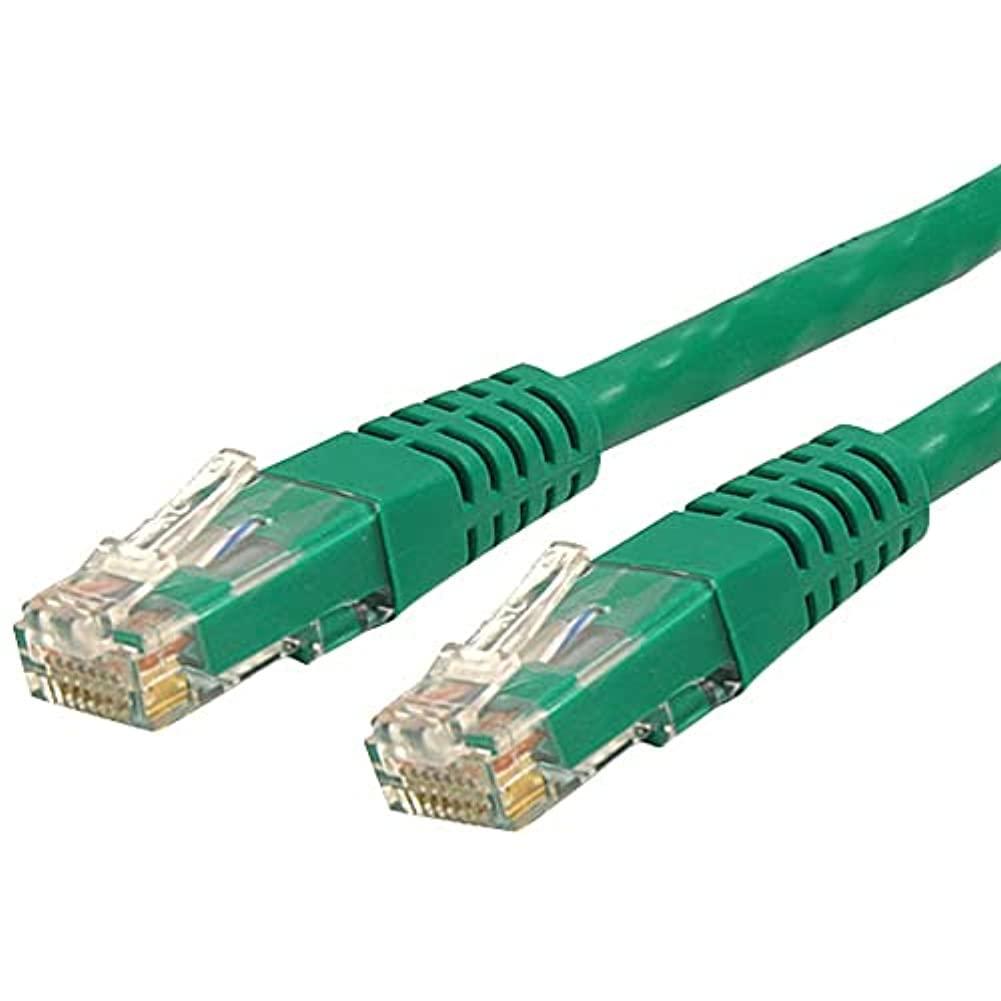 image:imageStarTechcom 20ft CAT6 Ethernet Cable Orange CAT 6 Gigabit Ethernet Wire 650MHz 100W PoE RJ45 UTP Molded Category 6 NetworkPatch Cord wStrain ReliefFluke Tested ULTIA Certified C6PATCH20ORGreen