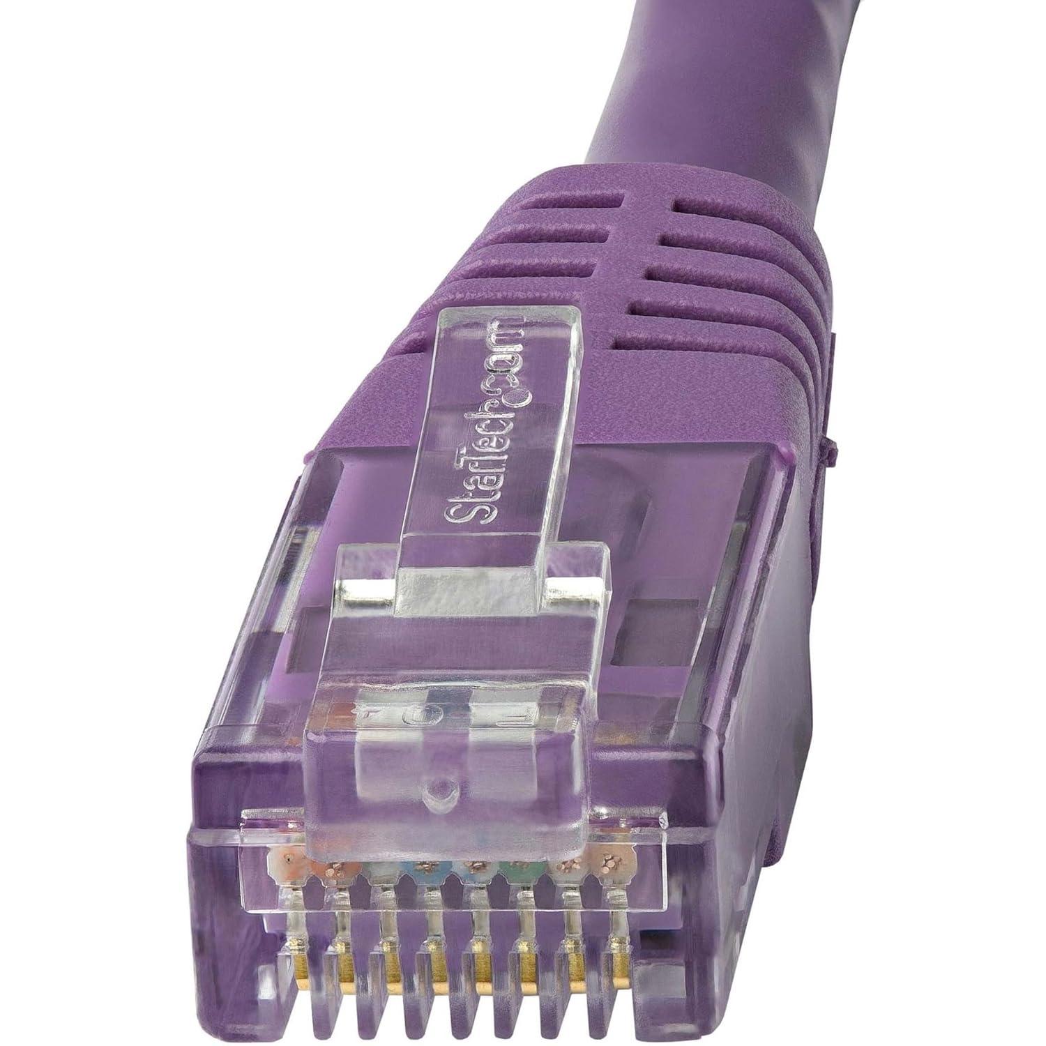 image:imageStarTechcom 20ft CAT6 Ethernet Cable Orange CAT 6 Gigabit Ethernet Wire 650MHz 100W PoE RJ45 UTP Molded Category 6 NetworkPatch Cord wStrain ReliefFluke Tested ULTIA Certified C6PATCH20ORPurple