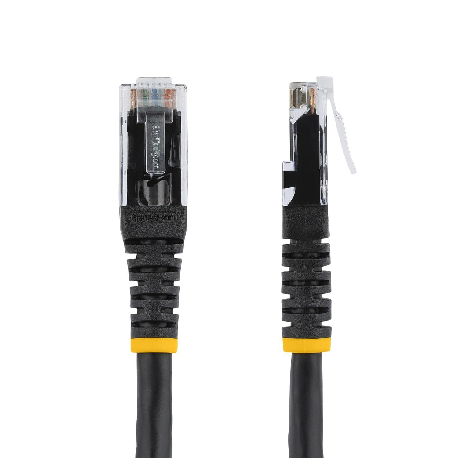 image:imageStarTechcom 20ft CAT6 Ethernet Cable Orange CAT 6 Gigabit Ethernet Wire 650MHz 100W PoE RJ45 UTP Molded Category 6 NetworkPatch Cord wStrain ReliefFluke Tested ULTIA Certified C6PATCH20ORBlack