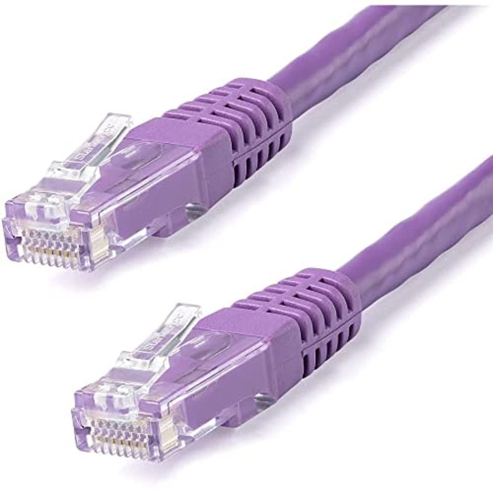 image:imageStarTechcom 20ft CAT6 Ethernet Cable Orange CAT 6 Gigabit Ethernet Wire 650MHz 100W PoE RJ45 UTP Molded Category 6 NetworkPatch Cord wStrain ReliefFluke Tested ULTIA Certified C6PATCH20ORPurple