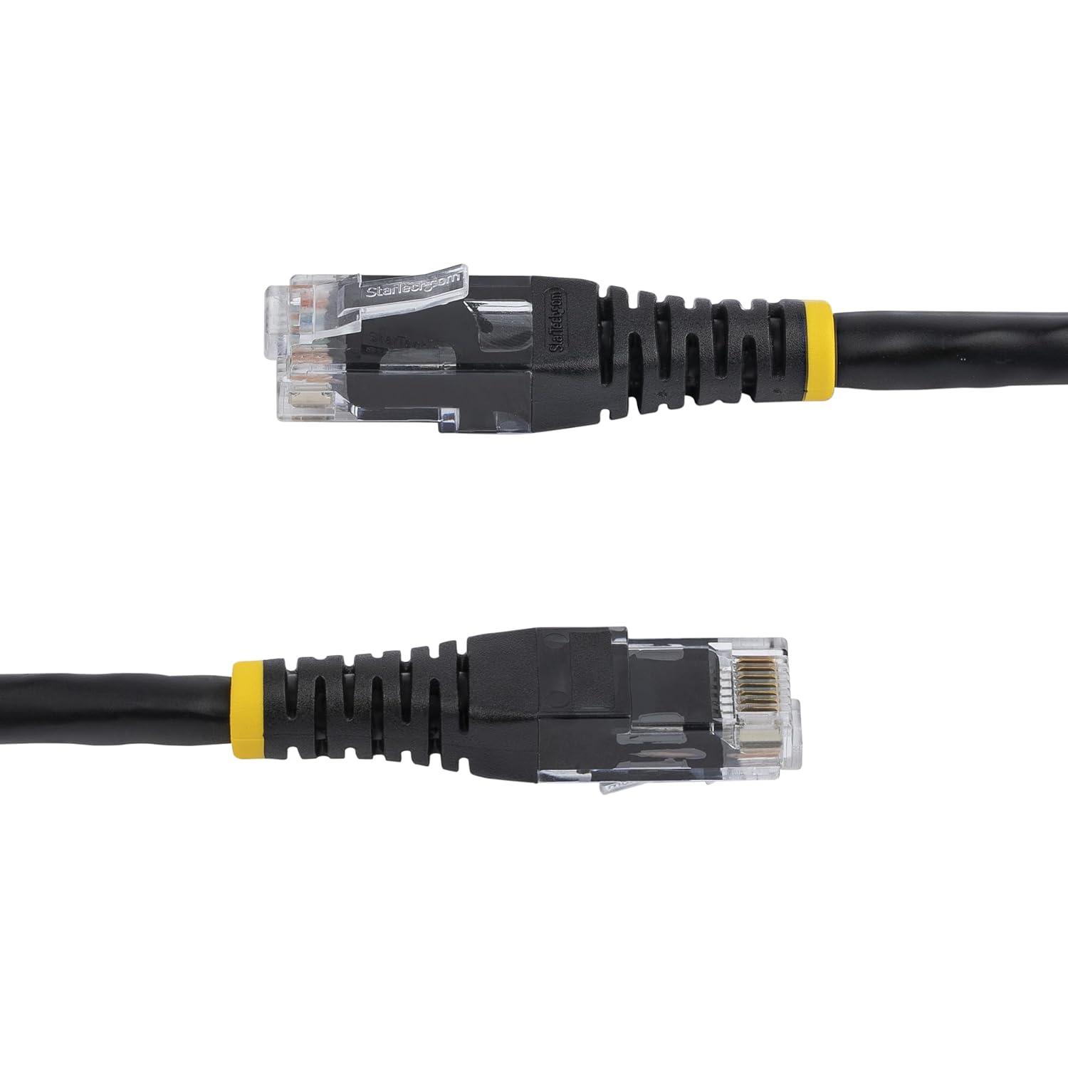 image:imageStarTechcom 20ft CAT6 Ethernet Cable Orange CAT 6 Gigabit Ethernet Wire 650MHz 100W PoE RJ45 UTP Molded Category 6 NetworkPatch Cord wStrain ReliefFluke Tested ULTIA Certified C6PATCH20ORBlack