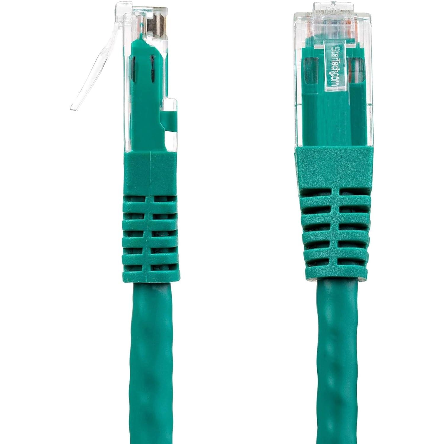 image:imageStarTechcom 20ft CAT6 Ethernet Cable Orange CAT 6 Gigabit Ethernet Wire 650MHz 100W PoE RJ45 UTP Molded Category 6 NetworkPatch Cord wStrain ReliefFluke Tested ULTIA Certified C6PATCH20ORGreen