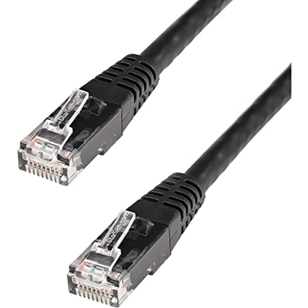 image:imageStarTechcom 20ft CAT6 Ethernet Cable Orange CAT 6 Gigabit Ethernet Wire 650MHz 100W PoE RJ45 UTP Molded Category 6 NetworkPatch Cord wStrain ReliefFluke Tested ULTIA Certified C6PATCH20ORBlack