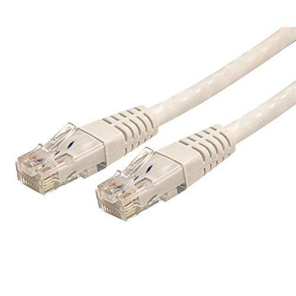 image:imageStarTechcom 20ft CAT6 Ethernet Cable Orange CAT 6 Gigabit Ethernet Wire 650MHz 100W PoE RJ45 UTP Molded Category 6 NetworkPatch Cord wStrain ReliefFluke Tested ULTIA Certified C6PATCH20ORWhite