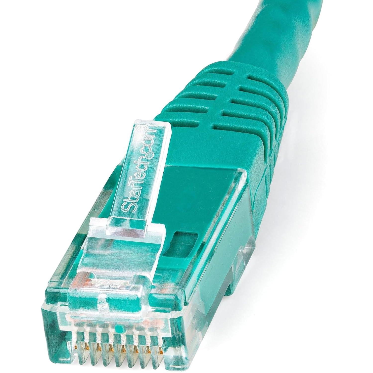 image:imageStarTechcom 20ft CAT6 Ethernet Cable Orange CAT 6 Gigabit Ethernet Wire 650MHz 100W PoE RJ45 UTP Molded Category 6 NetworkPatch Cord wStrain ReliefFluke Tested ULTIA Certified C6PATCH20ORGreen