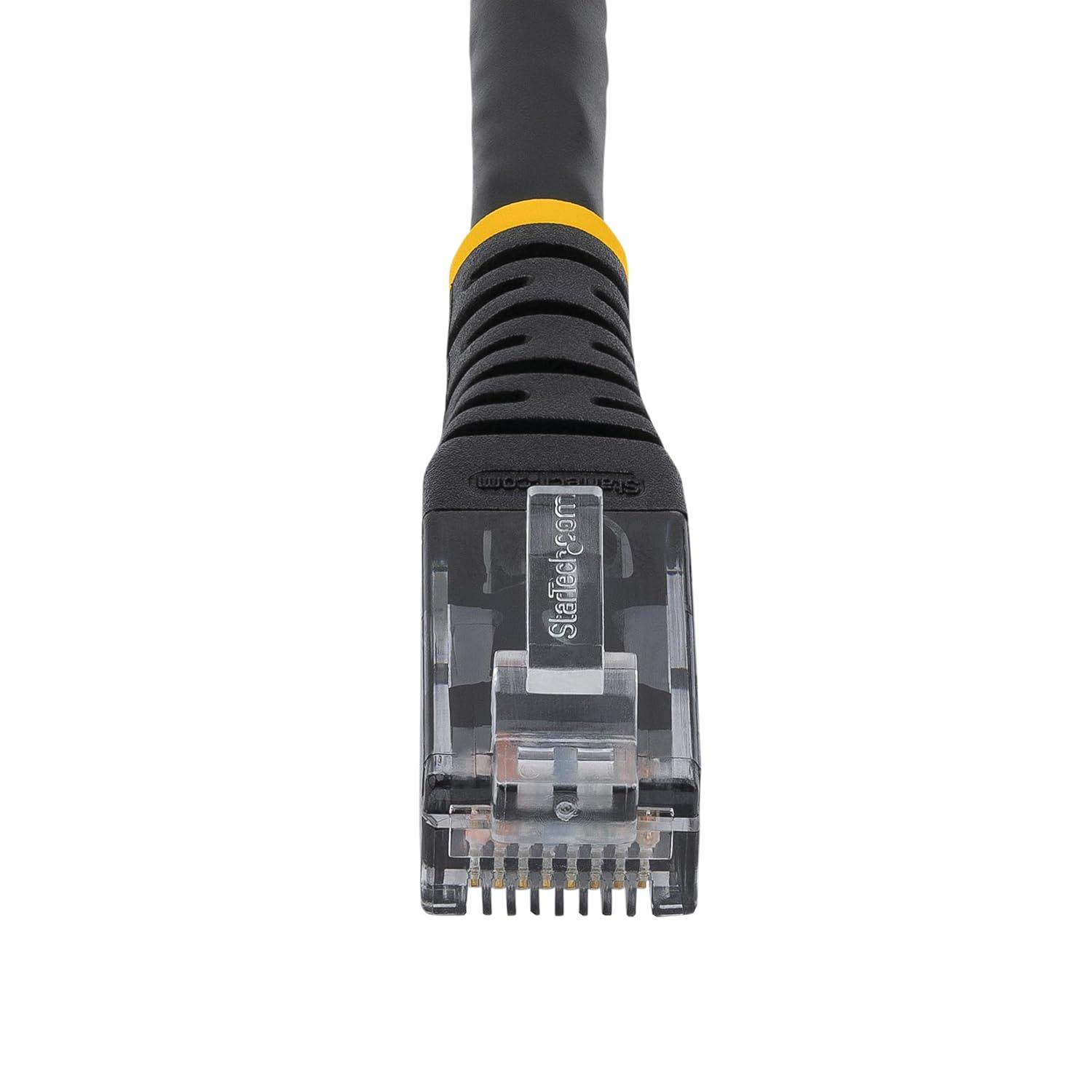 image:imageStarTechcom 20ft CAT6 Ethernet Cable Orange CAT 6 Gigabit Ethernet Wire 650MHz 100W PoE RJ45 UTP Molded Category 6 NetworkPatch Cord wStrain ReliefFluke Tested ULTIA Certified C6PATCH20ORBlack