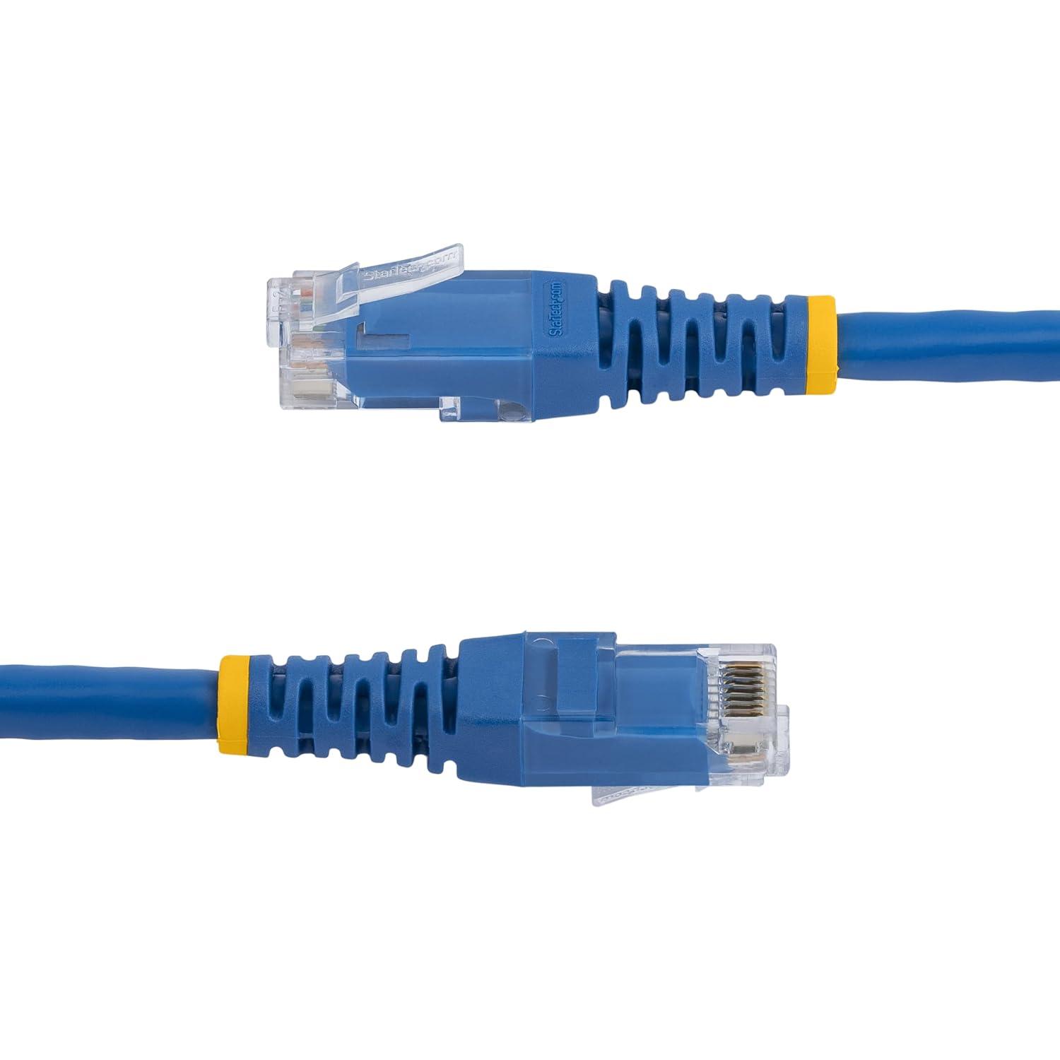 image:imageStarTechcom 20ft CAT6 Ethernet Cable Orange CAT 6 Gigabit Ethernet Wire 650MHz 100W PoE RJ45 UTP Molded Category 6 NetworkPatch Cord wStrain ReliefFluke Tested ULTIA Certified C6PATCH20ORBlue