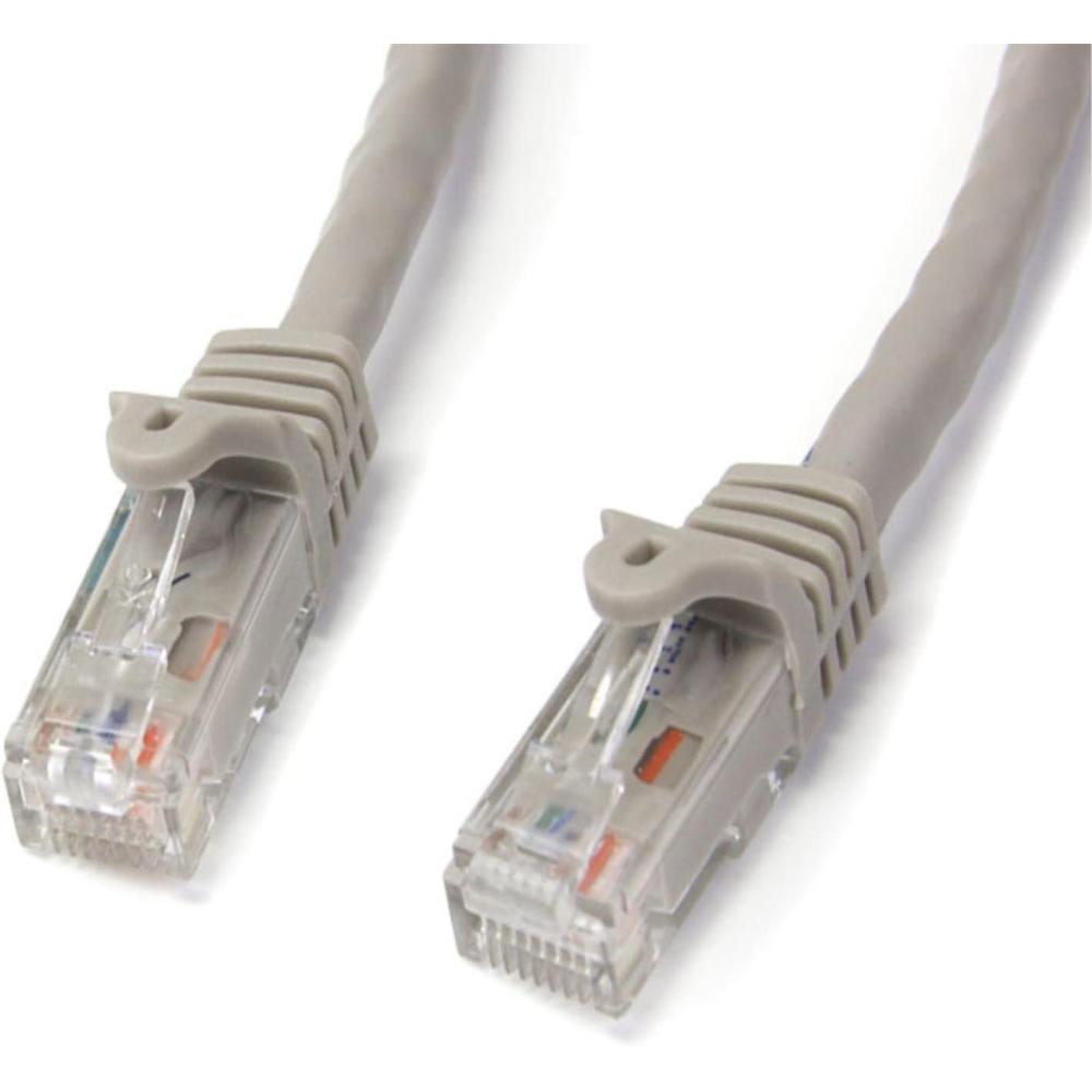 image:imageStarTechcom 15m CAT6 Ethernet Cable Yellow CAT 6 Gigabit Ethernet Wire 650MHz 100W PoE RJ45 UTP Category 6 NetworkPatch Cord Snagless wStrain Relief Fluke Tested ULTIA Certified N6PATC15MYLGold Grey