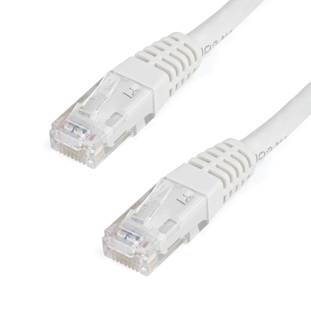 image:imageStarTechcom 20ft CAT6 Ethernet Cable Orange CAT 6 Gigabit Ethernet Wire 650MHz 100W PoE RJ45 UTP Molded Category 6 NetworkPatch Cord wStrain ReliefFluke Tested ULTIA Certified C6PATCH20ORWhite