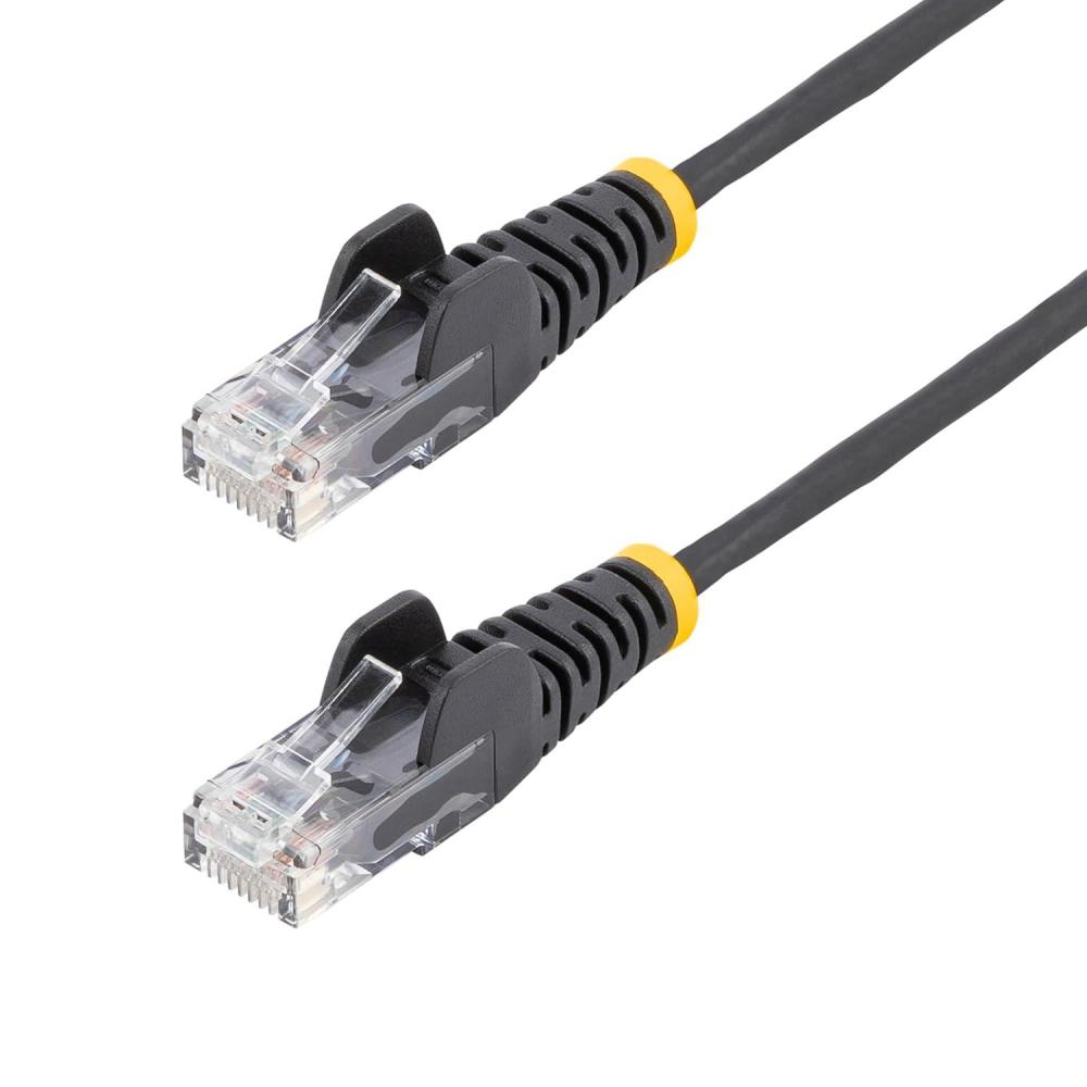 image:imageStarTechcom 6 in CAT6 Cable Slim CAT6 Patch Cord Gray Snagless RJ45 Connectors Gigabit Ethernet Cable 28 AWG LSZH N6PAT6INGRSBlack