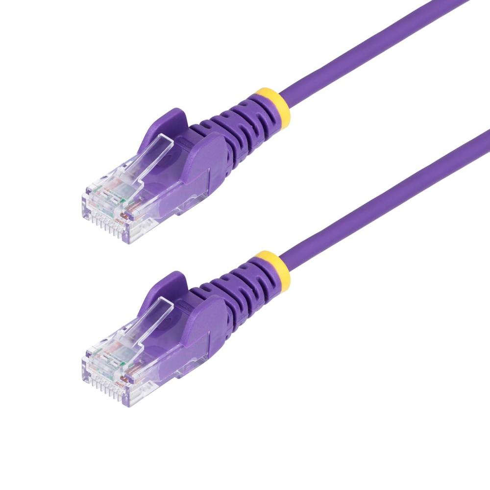 image:imageStarTechcom 6 in CAT6 Cable Slim CAT6 Patch Cord Gray Snagless RJ45 Connectors Gigabit Ethernet Cable 28 AWG LSZH N6PAT6INGRSPurple