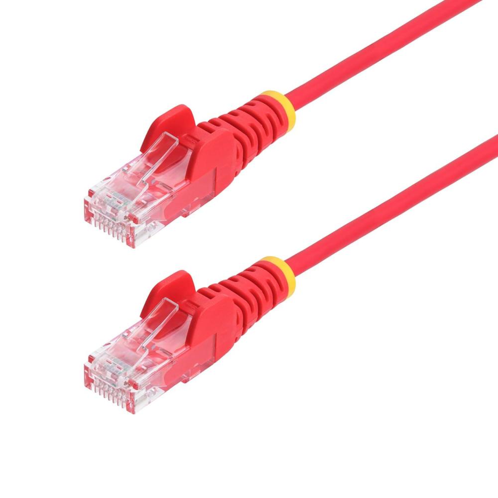 image:imageStarTechcom 6 in CAT6 Cable Slim CAT6 Patch Cord Gray Snagless RJ45 Connectors Gigabit Ethernet Cable 28 AWG LSZH N6PAT6INGRSRed