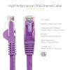 StarTech.com 10m CAT6 Ethernet Cable – Grey CAT 6 Gigabit Ethernet Wire -650MHz 100W PoE++ RJ45 UTP Category 6 Network/Patch Cord Snagless w/Strain Relief Fluke Tested UL/TIA Certified (N6PATC10MGR)(Purple)