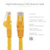 StarTech.com 10m CAT6 Ethernet Cable – Grey CAT 6 Gigabit Ethernet Wire -650MHz 100W PoE++ RJ45 UTP Category 6 Network/Patch Cord Snagless w/Strain Relief Fluke Tested UL/TIA Certified (N6PATC10MGR)(Yellow)
