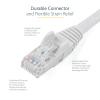 StarTech.com 10m CAT6 Ethernet Cable – Grey CAT 6 Gigabit Ethernet Wire -650MHz 100W PoE++ RJ45 UTP Category 6 Network/Patch Cord Snagless w/Strain Relief Fluke Tested UL/TIA Certified (N6PATC10MGR)(White)