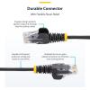 StarTech.com 1.5 m CAT6 Cable – Slim CAT6 Patch Cord – Black – Snagless RJ45 Connectors – Gigabit Ethernet Cable – 28 AWG (N6PAT150CMBKS)(Gray)