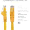StarTech.com 15m CAT6 Ethernet Cable – Yellow CAT 6 Gigabit Ethernet Wire -650MHz 100W PoE++ RJ45 UTP Category 6 Network/Patch Cord Snagless w/Strain Relief Fluke Tested UL/TIA Certified (N6PATC15MYL)(Yellow)