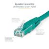 StarTech.com 20ft CAT6 Ethernet Cable – Orange CAT 6 Gigabit Ethernet Wire -650MHz 100W PoE++ RJ45 UTP Molded Category 6 Network/Patch Cord w/Strain Relief/Fluke Tested UL/TIA Certified (C6PATCH20OR)(Green)