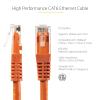 StarTech.com 20ft CAT6 Ethernet Cable – Orange CAT 6 Gigabit Ethernet Wire -650MHz 100W PoE++ RJ45 UTP Molded Category 6 Network/Patch Cord w/Strain Relief/Fluke Tested UL/TIA Certified (C6PATCH20OR)(Orange)
