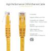 StarTech.com 20ft CAT6 Ethernet Cable – Orange CAT 6 Gigabit Ethernet Wire -650MHz 100W PoE++ RJ45 UTP Molded Category 6 Network/Patch Cord w/Strain Relief/Fluke Tested UL/TIA Certified (C6PATCH20OR)(Yellow)