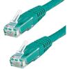 StarTech.com 20ft CAT6 Ethernet Cable – Orange CAT 6 Gigabit Ethernet Wire -650MHz 100W PoE++ RJ45 UTP Molded Category 6 Network/Patch Cord w/Strain Relief/Fluke Tested UL/TIA Certified (C6PATCH20OR)(Green)