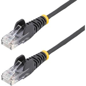 StarTech.com 1.5 m CAT6 Cable – Slim CAT6 Patch Cord – Black – Snagless RJ45 Connectors – Gigabit Ethernet Cable – 28 AWG (N6PAT150CMBKS)(Black)