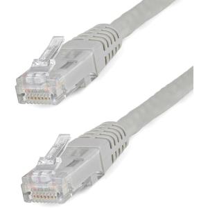 StarTech.com 20ft CAT6 Ethernet Cable – Orange CAT 6 Gigabit Ethernet Wire -650MHz 100W PoE++ RJ45 UTP Molded Category 6 Network/Patch Cord w/Strain Relief/Fluke Tested UL/TIA Certified (C6PATCH20OR)(Gray)