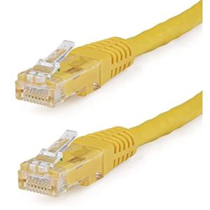 StarTech.com 20ft CAT6 Ethernet Cable – Orange CAT 6 Gigabit Ethernet Wire -650MHz 100W PoE++ RJ45 UTP Molded Category 6 Network/Patch Cord w/Strain Relief/Fluke Tested UL/TIA Certified (C6PATCH20OR)(Yellow)