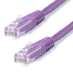 StarTech.com 20ft CAT6 Ethernet Cable – Orange CAT 6 Gigabit Ethernet Wire -650MHz 100W PoE++ RJ45 UTP Molded Category 6 Network/Patch Cord w/Strain Relief/Fluke Tested UL/TIA Certified (C6PATCH20OR)(Purple)
