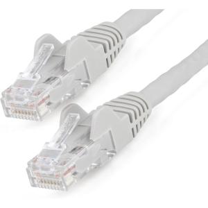StarTech.com 50ft (15m) CAT6 Ethernet Cable – LSZH (Low Smoke Zero Halogen) – 10 Gigabit 650MHz 100W PoE RJ45 UTP Network Patch Cord Snagless w/Strain Relief – Gray CAT 6, ETL Verified (N6LPATCH50GR)(Gray)