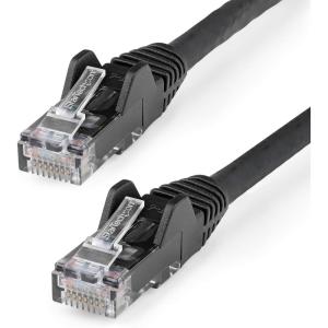 StarTech.com 50ft (15m) CAT6 Ethernet Cable – LSZH (Low Smoke Zero Halogen) – 10 Gigabit 650MHz 100W PoE RJ45 UTP Network Patch Cord Snagless w/Strain Relief – Gray CAT 6, ETL Verified (N6LPATCH50GR)(Black)