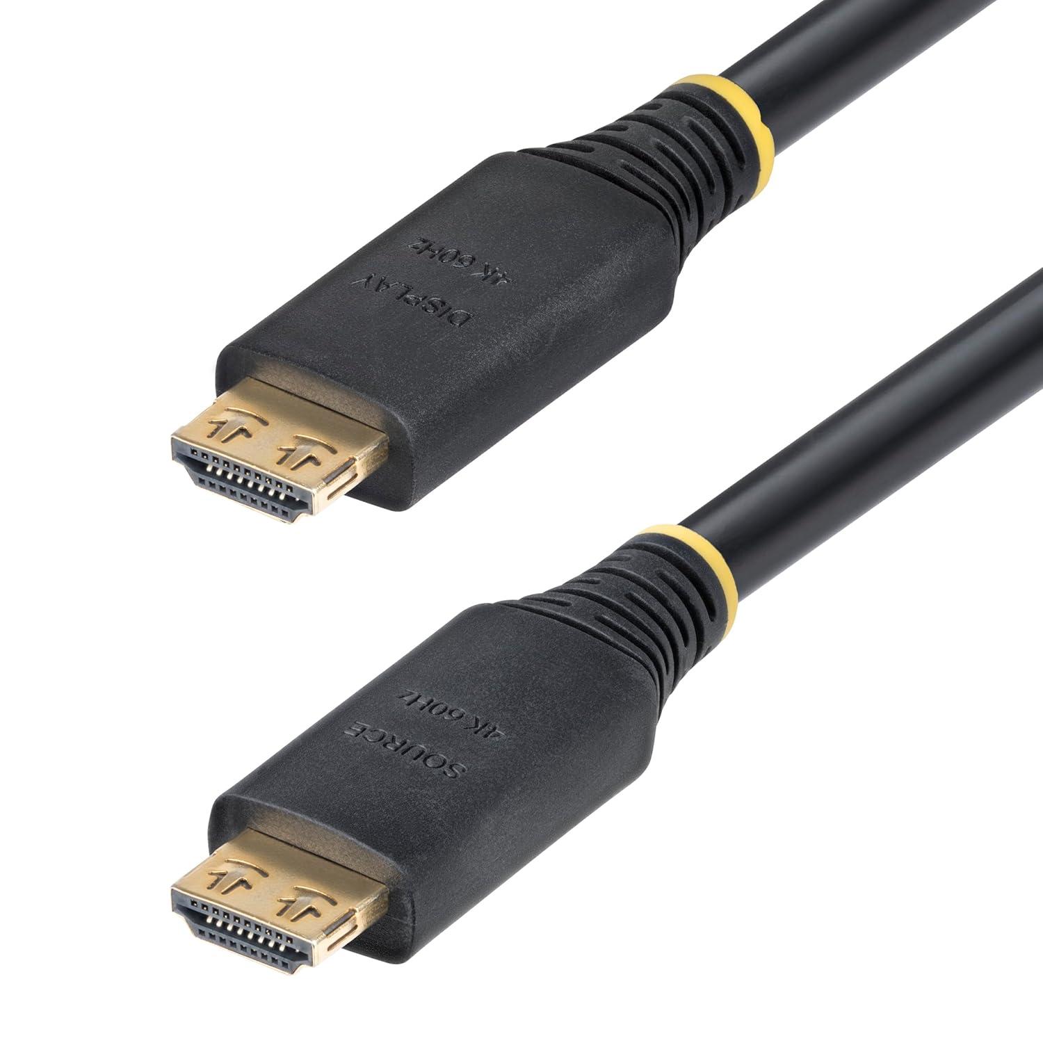 image:imageStarTechcom 35ft 106m Active High Speed HDMI Cable with Gripping Connectors 4K 60Hz1440p 144Hz 18Gbps UHD HDMI 20 Cord TPE Jacket50 ft