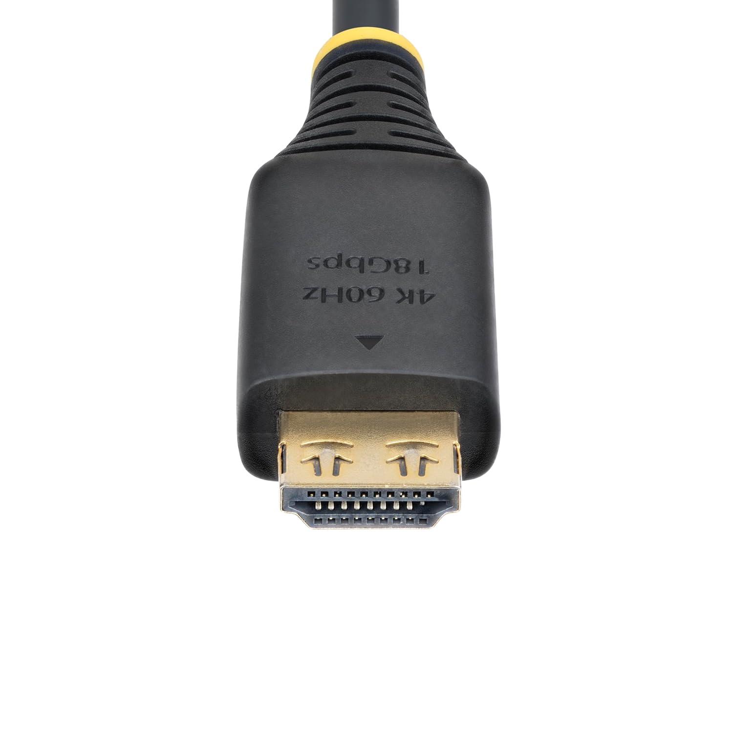 image:imageStarTechcom 35ft 106m Active High Speed HDMI Cable with Gripping Connectors 4K 60Hz1440p 144Hz 18Gbps UHD HDMI 20 Cord TPE Jacket6 ft
