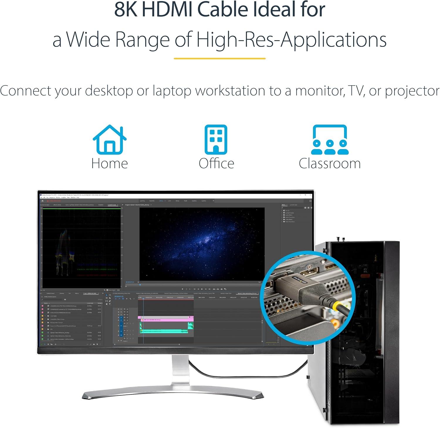 image:imageStarTechcom 3FT 1M Certified HDMI 21 Cable 8K4K