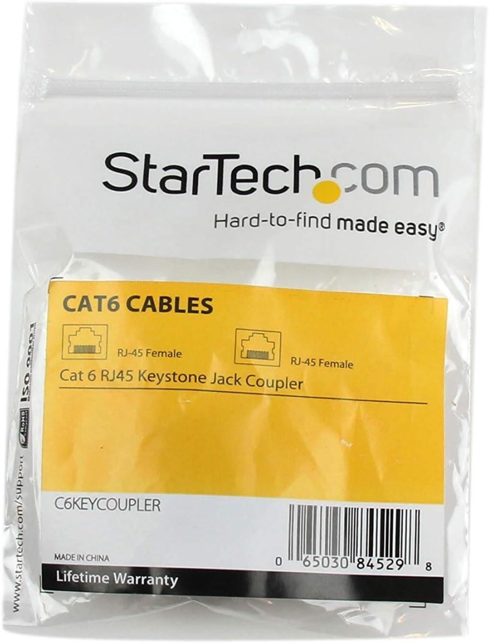 image:imageStarTechcom Cat 6 RJ45 Keystone Jack Network Coupler FF C6KEYCOUPLER