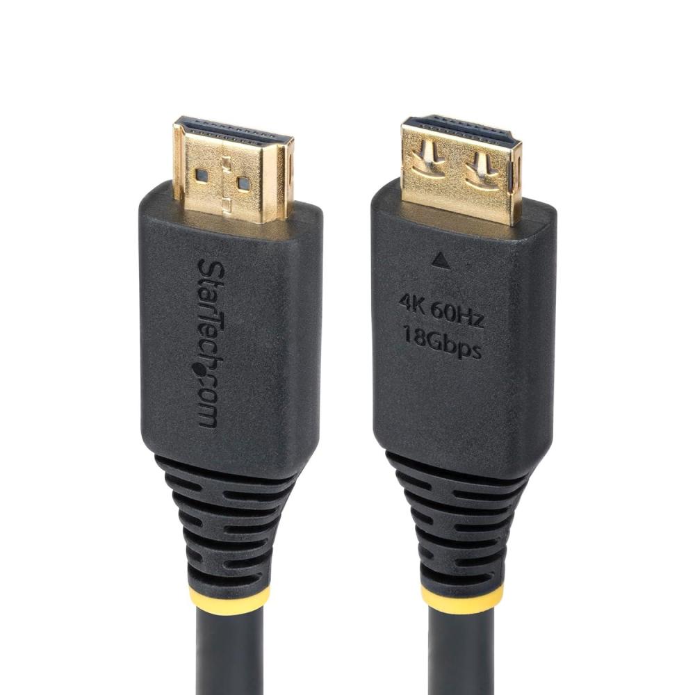 image:imageStarTechcom 35ft 106m Active High Speed HDMI Cable with Gripping Connectors 4K 60Hz1440p 144Hz 18Gbps UHD HDMI 20 Cord TPE Jacket15 ft