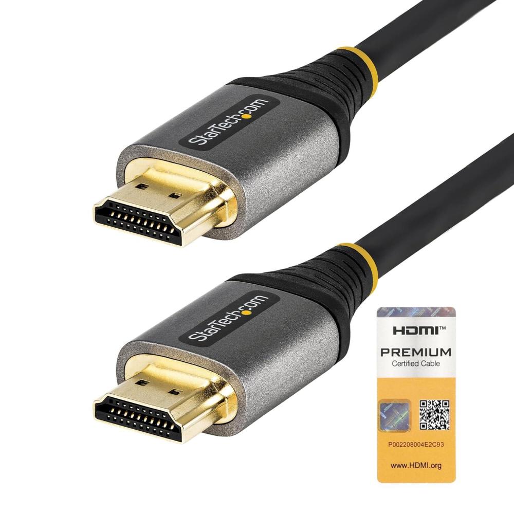 image:imageStarTechcom 6ft 2m Premium Certified HDMI 20 Cable High Speed Ultra HD 4K 60Hz HDMI Cable with Ethernet HDR10 ARC UHD HDMI Video Cord for UHD Monitors TVs Displays MM HDMMV2M20 in 05 m