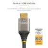 StarTech.com 6ft (2m) Premium Certified HDMI 2.0 Cable – High Speed Ultra HD 4K 60Hz HDMI Cable with Ethernet – HDR10, ARC – UHD HDMI Video Cord – for UHD Monitors, TVs, Displays – M/M (HDMMV2M)(6.6 ft / 2 m)