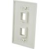 StarTech.com Dual Outlet RJ45 Universal Wall Plate White