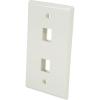 StarTech.com Dual Outlet RJ45 Universal Wall Plate White