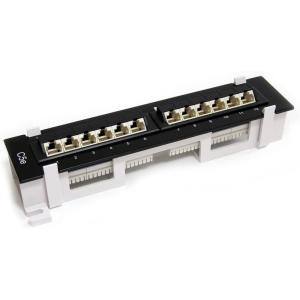StarTech.com 1U 12 Port Wall Mount Cat5e 110 Patch Panel – 45 Degree (PANEL4512)